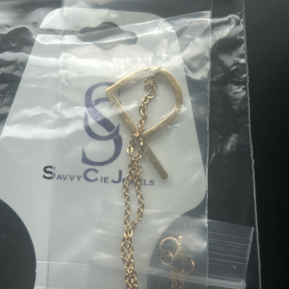 Letter P necklace gold adjustable from 16 to 18 ish